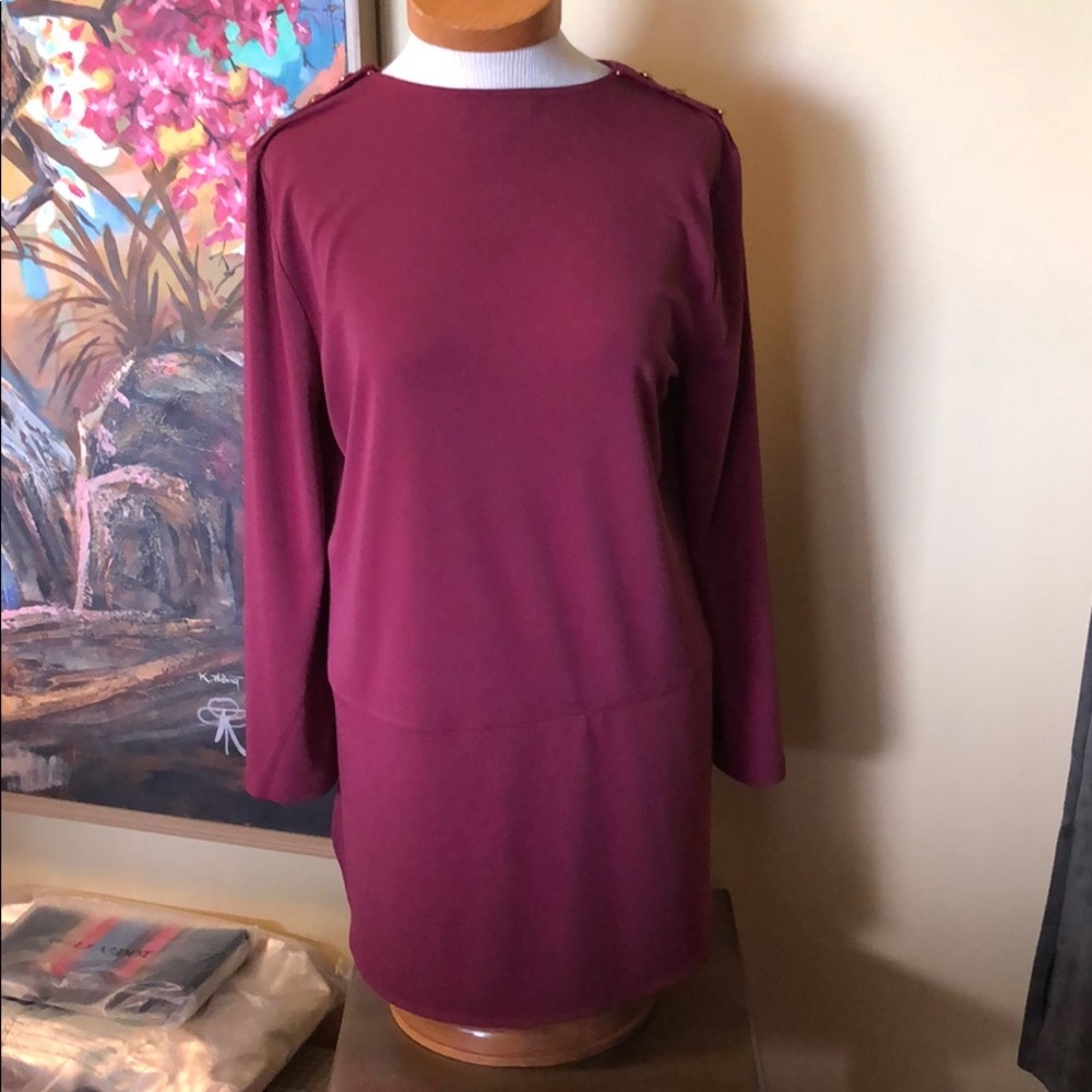 NWOT Ralph Lauren Wine Blouse Sz. Large